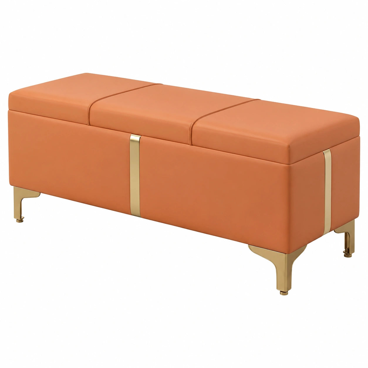 Vielseitiger grauer Aufbewahrungshocker - Stilvolle Ottomane für Schlafzimmer, Wohnzimmer und Büro, 70 cm