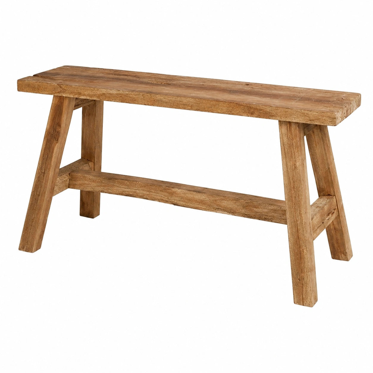 Rustikale Holzbank 90x45x35cm für Flur und Wohnzimmer, Vielseitig einsetzbar als Pflanzenständer oder Dekotisch