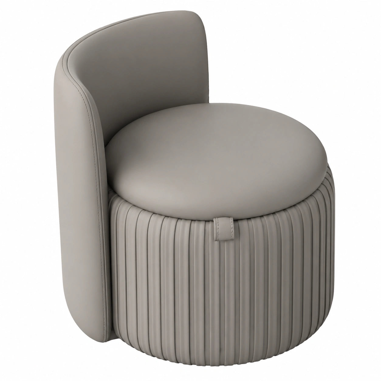 Moderner PU-Hocker mit Holzrahmen – Versteckter Stauraum und Platzsparendes Design, Ideal für Schminktisch oder Wohnzimmer