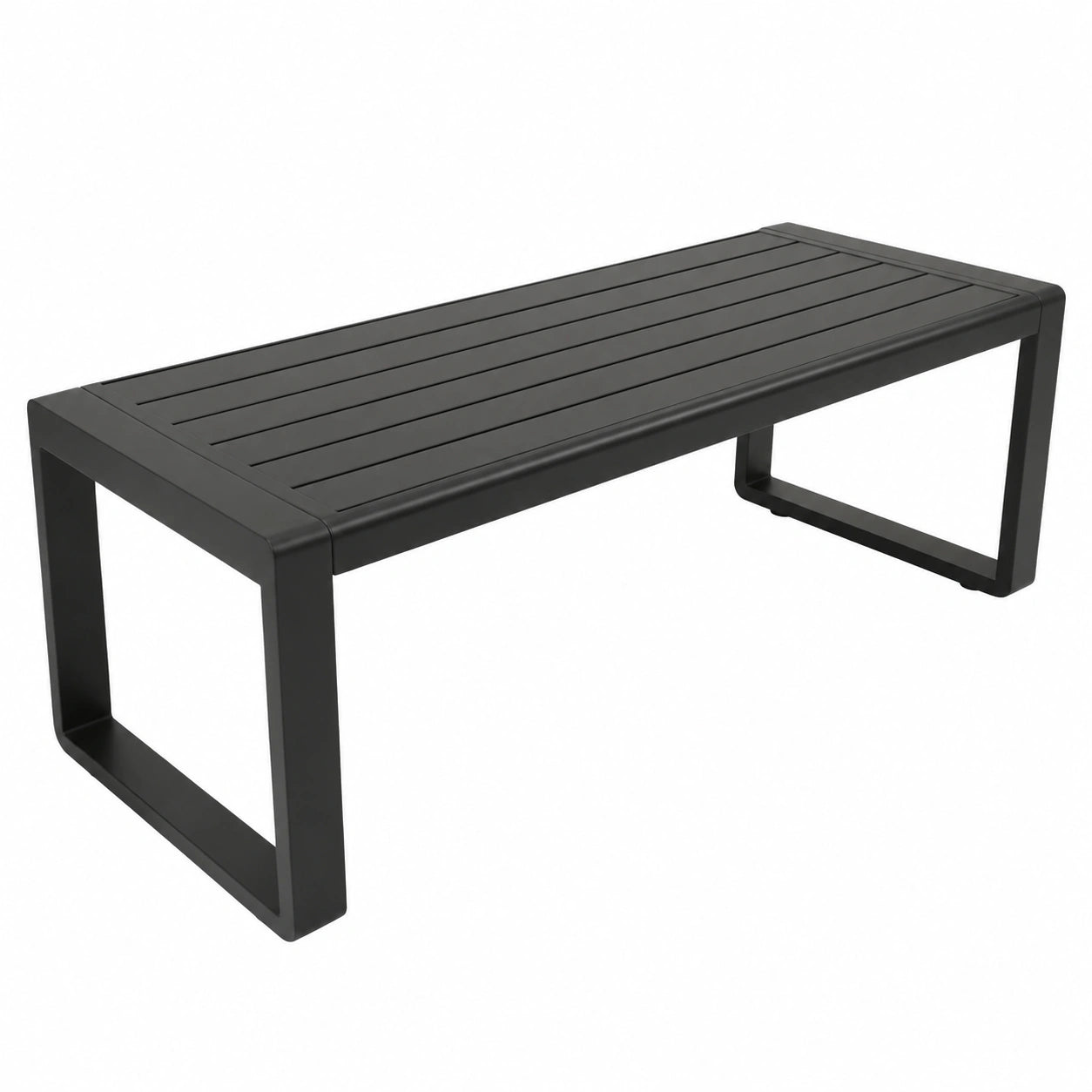 DEGAMO Outdoor-Bank Riva, 3-Sitzer, 138 cm, Aluminium anthrazit, wetterfest