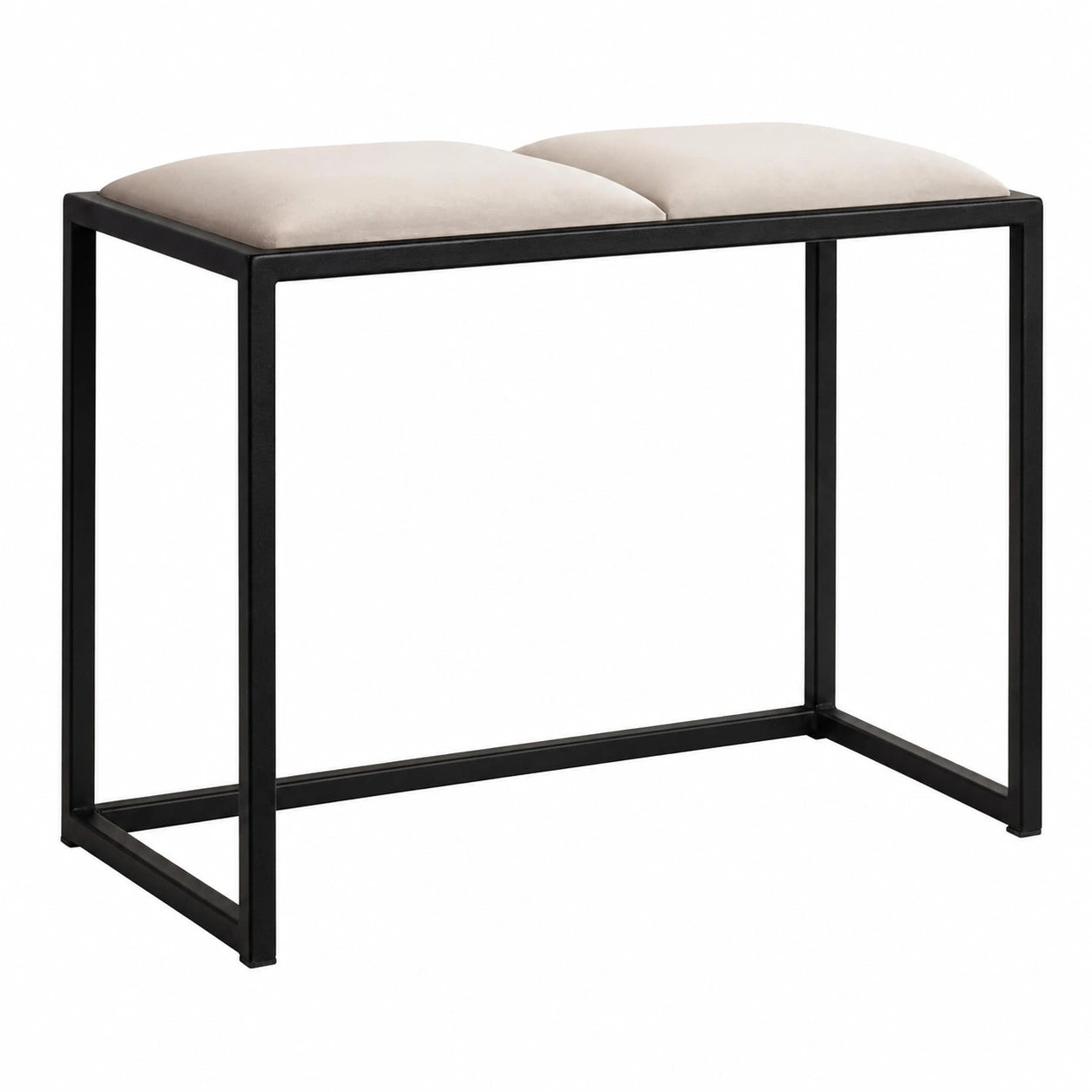 Schwarze Loft-Stil Holzbank 64,5cm - Elegante Garderobenbank für den Flur