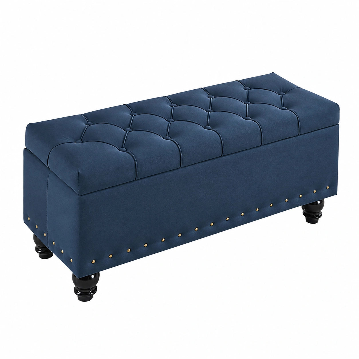 Elegante Kunstlederbank mit Stauraum und Fußstütze, ideales Möbelstück für Wohn- und Schlafzimmer