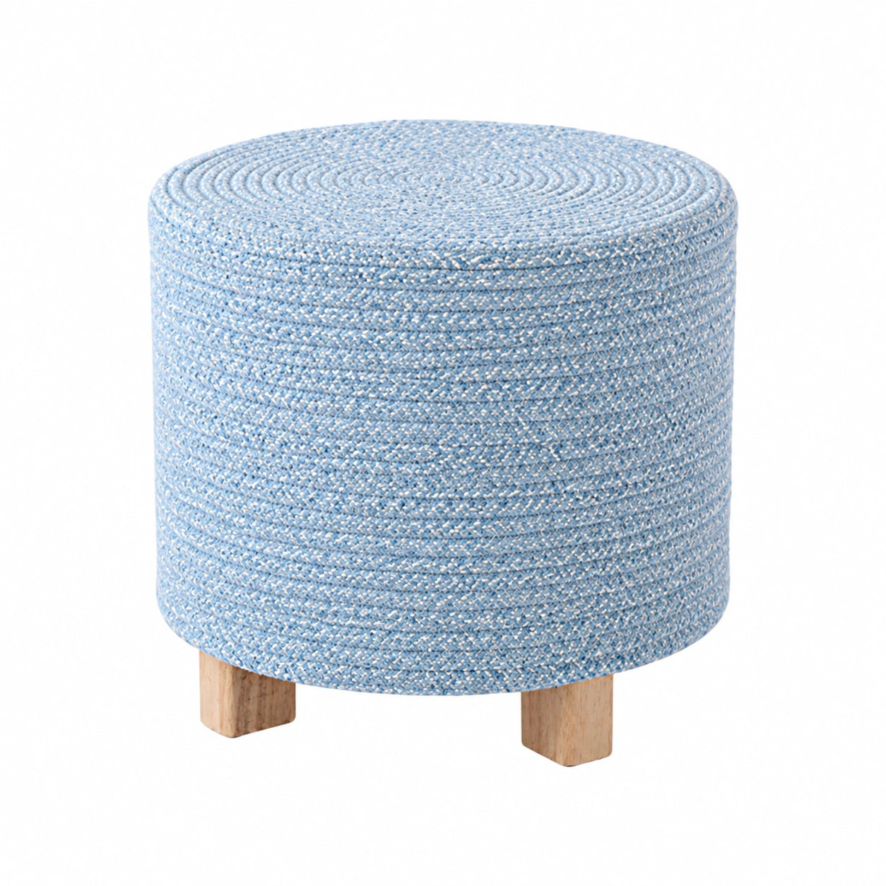 Moderner Ottoman-Fußhocker mit Stauraum, blau-graues Design, ideal für Wohn- und Schlafzimmer, 40 x 31 cm