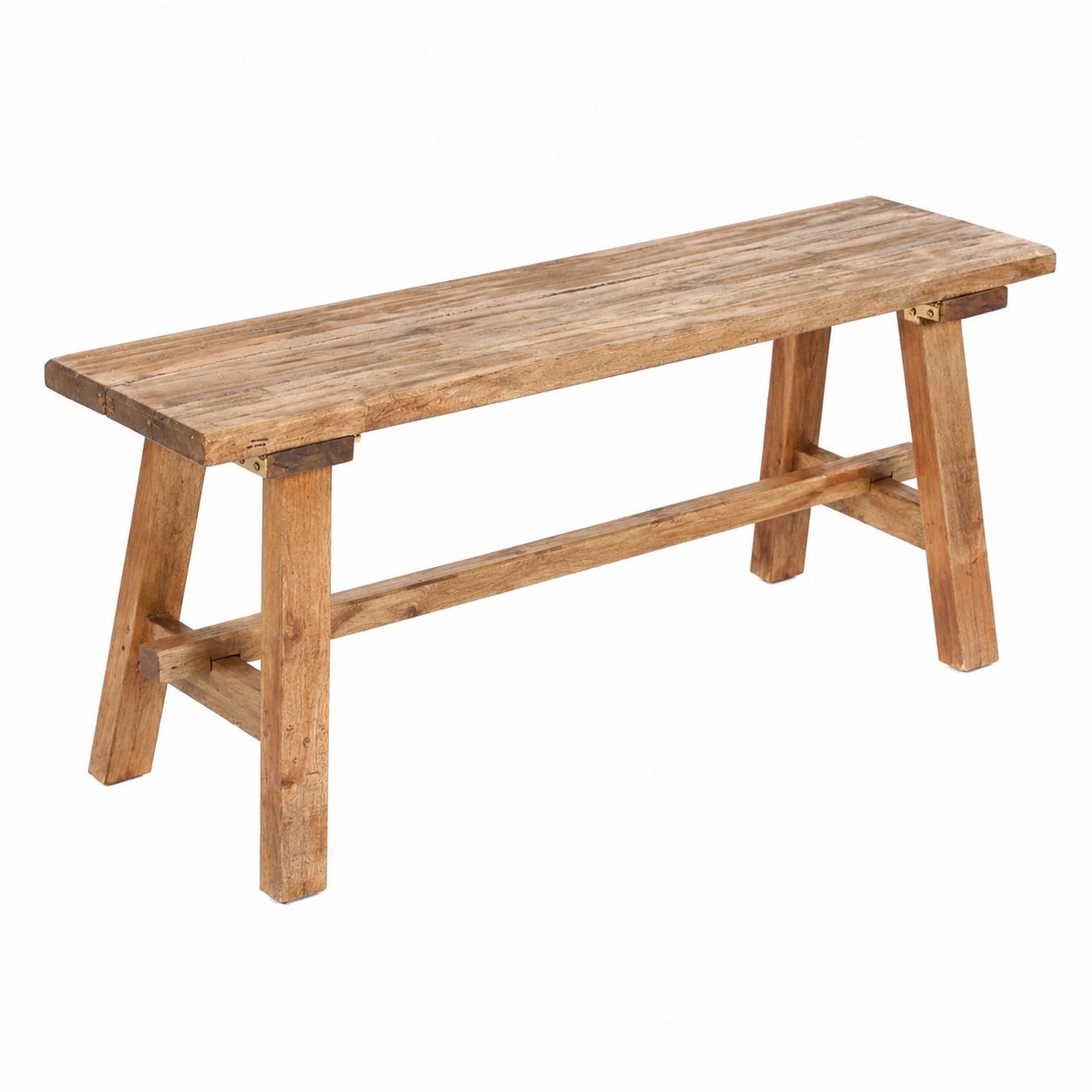 Rustikale Sitzbank Anzio aus Vintage-Holz, 90x26x39cm