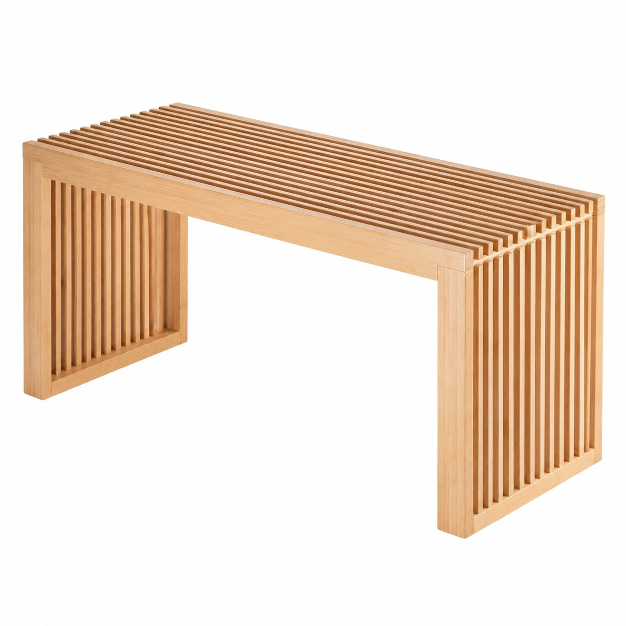 BAM BOO BOX Bambus Sitzbank – Elegante Bank für Flur, Küche & Esszimmer | Robuste Holzbank ohne Lehne 90x33x43cm | Vielseitige Verwendung als Esstischbank, Küchenbank & Dekoration | Tragkraft bis 250kg